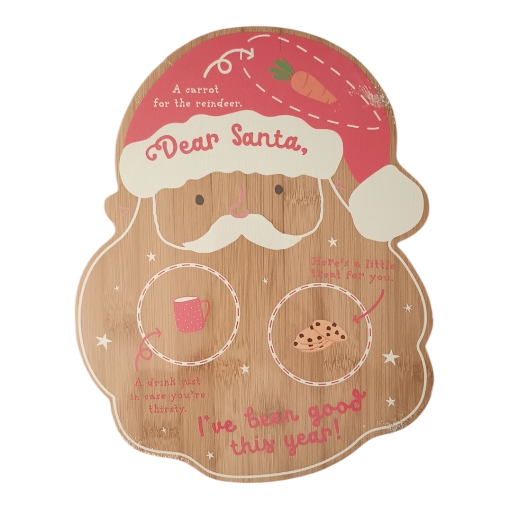 Wooden Santa Board NWT